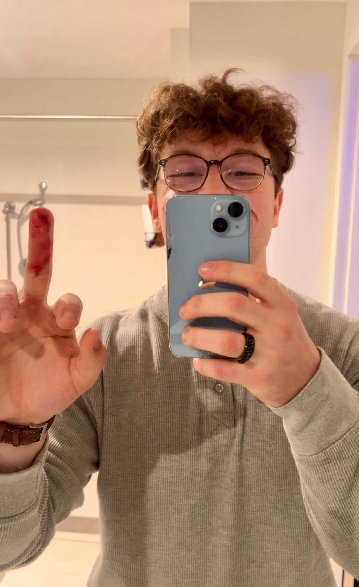 Red Tape practice selfie